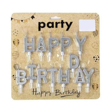 HBD Alphabet Party Candle - Silver The Stationers